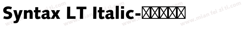 Syntax LT Italic字体转换